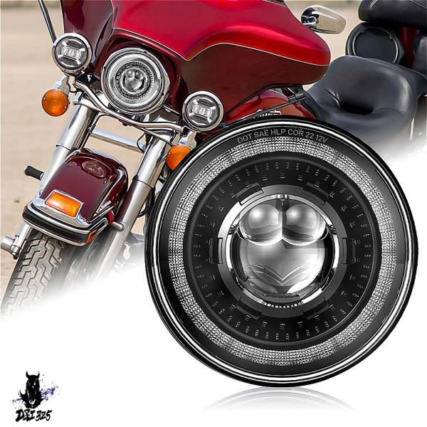 【互換品】 LEDヘッドライト 7インチ ハーレーツーリング ヤマハ ホンダ スズキ 穴あき汎用 d...