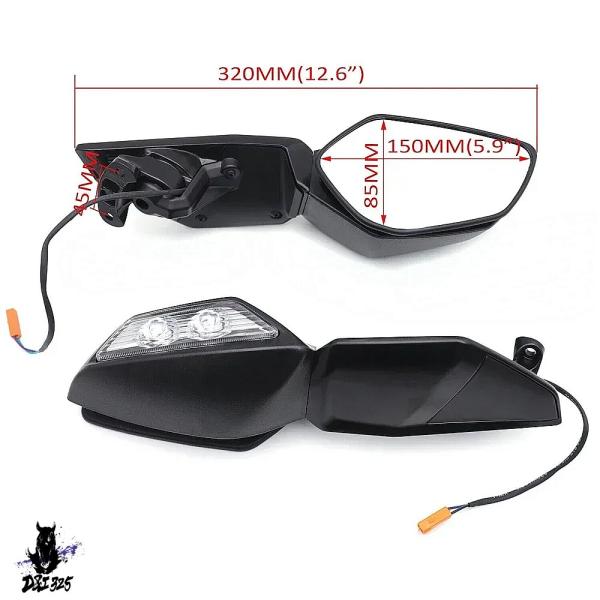 【互換品】 Kawasaki Ninja ZX10R 20162021用 LEDバックミラー ウイン...