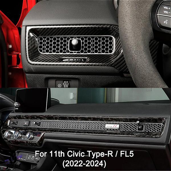 【互換品】 カーボンセンター コンソール ダッシュ ボード カバー キット フィット第 11 世代シ...