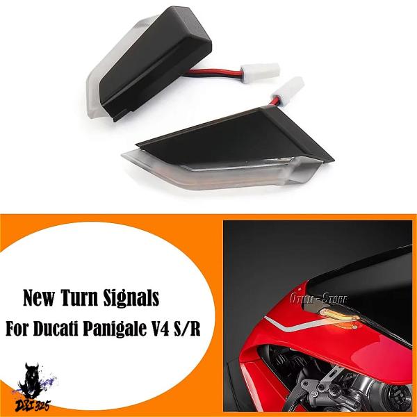 【互換品】 バイクウィンカーライト防水ライトインジケータウインカーランプドゥカティパニガーレ V4 ...