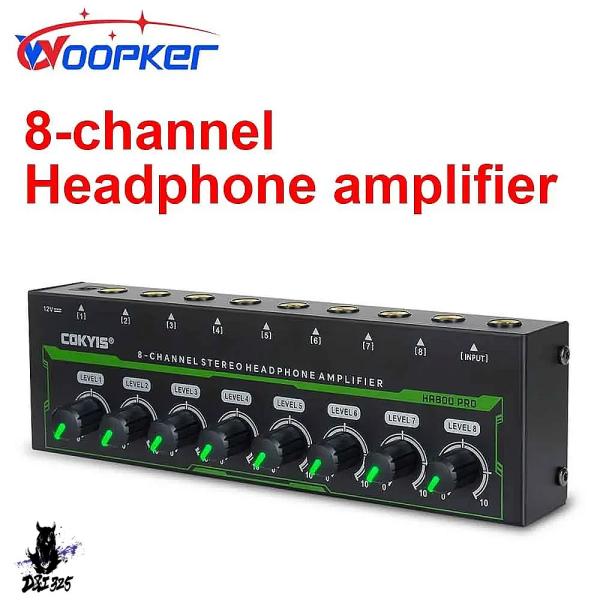 【互換品】 Woopker HA800プロ ヘッドフォンアンプ 8チャンネル HiFiデスクトップス...