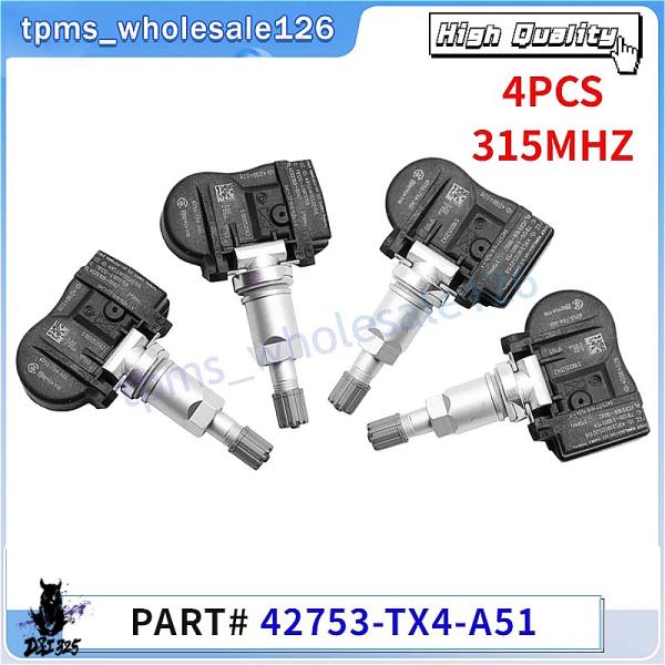 【互換品】 アキュラRLX MDX  RDX 315mhzタイヤエア圧モニター 4個セット42753...