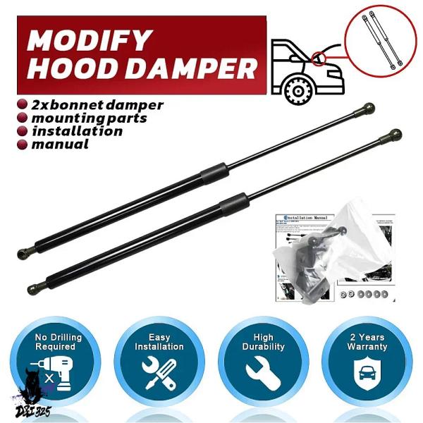 【互換品】 日産 GT-R R35 スカイラインクーペ 2008-2019 ガススペーサー付きフロン...