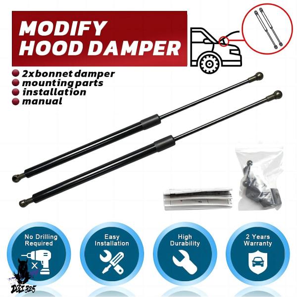 【互換品】 日産スカイラインGT-R R33 1995-1998 フロントボンネットフードガスストラ...