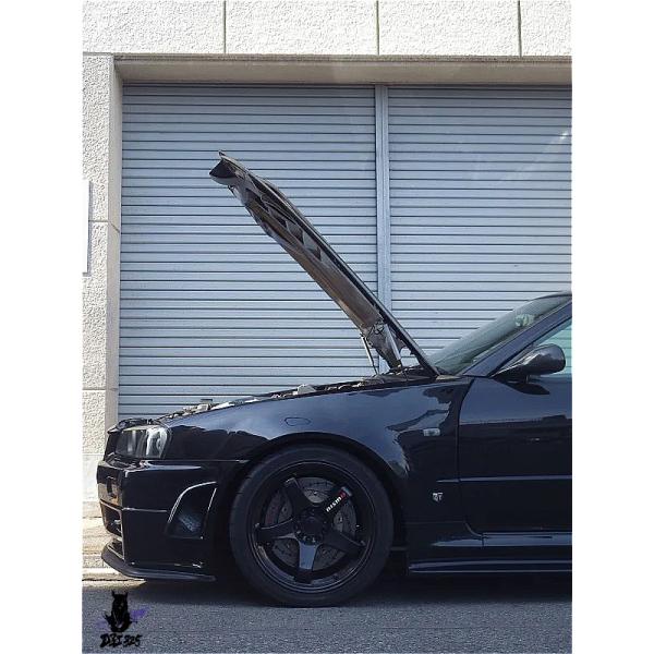 【互換品】 日産 スカイライン GT-R BNR34 フロントフェンダー用ガスダンパースプリング 9...