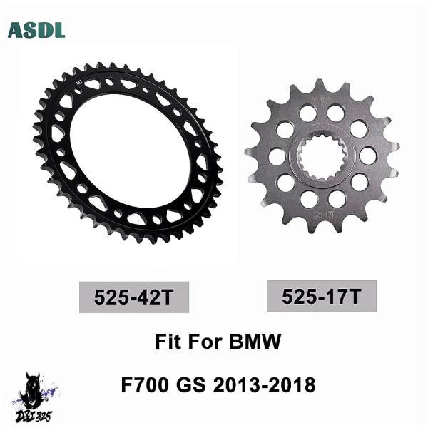 【互換品】 BMW F700GS 2013-2018用 525サイズ バイクチェーンおよびフロント・...