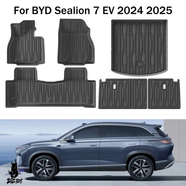 【互換品】 BYD Sealion 7 EV 2024 2025 フロアマットカーゴライナートランク...
