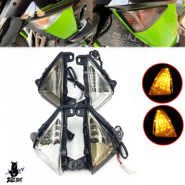 【互換品】 フロントウインカーウィンカーライトインジケータ LED ランプカワサキニンジャ ZX-1...
