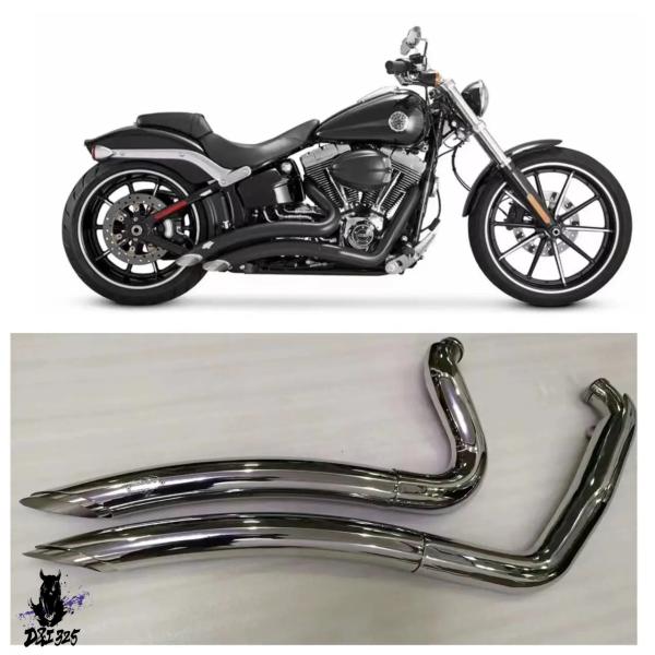 【互換品】 バイク排気システムマフラーマフラーハーレーソフテイルブレイクアウトファットボーイローライ...