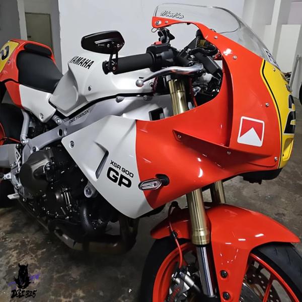 【互換品】 バイクバーエンドミラー ヤマハ XSR900GP XSR900 2022-2025 社外...