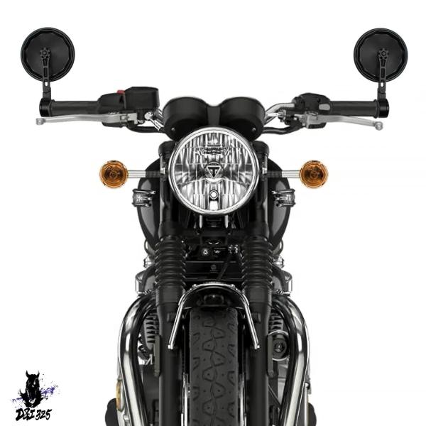 【互換品】 EMARK バイクバーエンドミラーボンネビル T100 T120 ストリート Tripl...