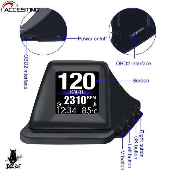 【互換品】 GPS コンピューター 本体 スピードメーター 油圧 水温センサーobd2コンピューター...