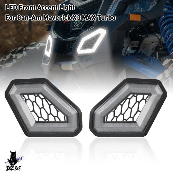 【互換品】 LED フロント アクセント ライト Can-Am Maverick X3 MAX Tu...