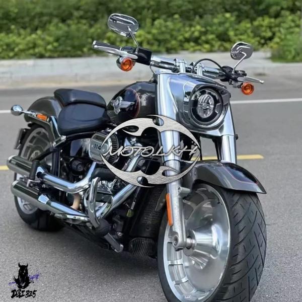【互換品】 バイク 2 インチハンドルバードラッグバーハーレーソフテイルファットボーイブレイクアウト...