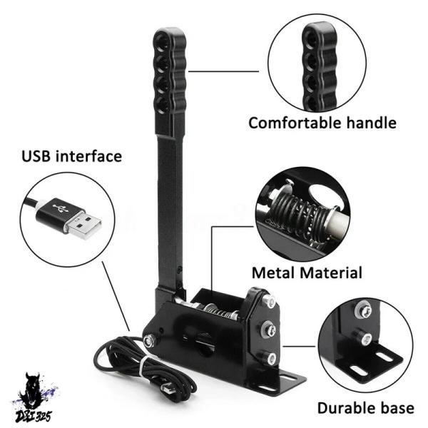 【互換品】 レーシングゲーム SIMハンドブレーキクランプ USB G25 G27 G29 T300...