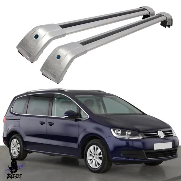 【互換品】 2個屋根バーフォルクスワーゲンシャラン 5ドアmpv 2010 - 2022 隆起レール...