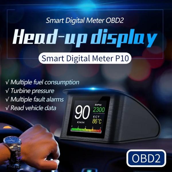 【互換品】 デジタル OBD2 オンボード診断車ヘッドアップディスプレイ運転コンピュータ P10 走...