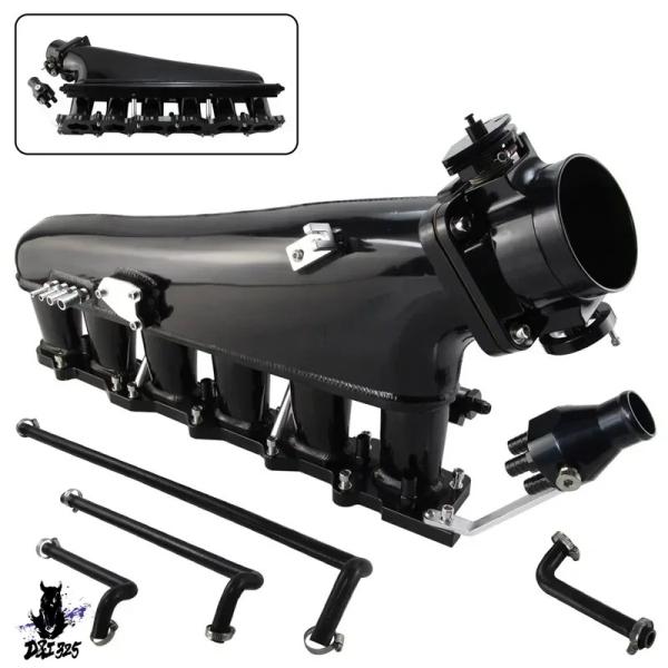 【互換品】 日産スカイライン アルミ燃料レール スロットルボディ インテークマニホールド 90mm ...