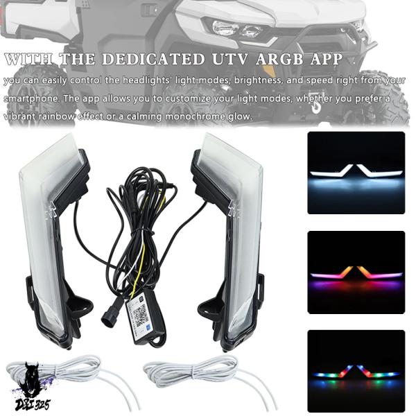 【並行輸入品】 Topteng-rgbフロントライト Can-amコマンダーディフェンダーmax 2...