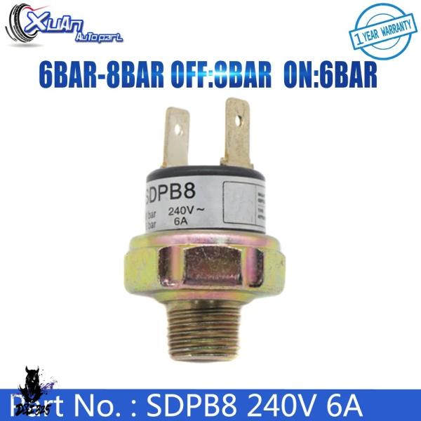 【互換品】 Xuan-エアコンプレッサー圧力制御スイッチ バルブホーン sdpb8 240v 6a ...