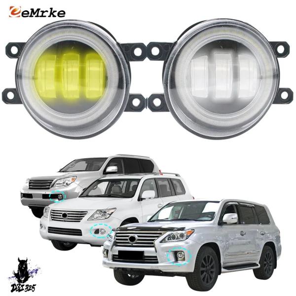 【互換品】 2xカーフォグライトアセンブリ レンズ フルエンジェルアイ Lexus gx400 gx...