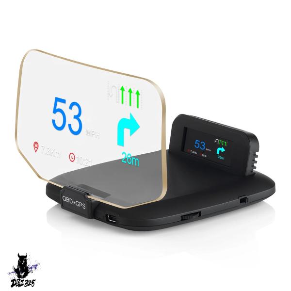 【互換品】 C1 Hud GPS デュアルシステムカーナビゲーション投シャドウヘッドアップディスプレ...