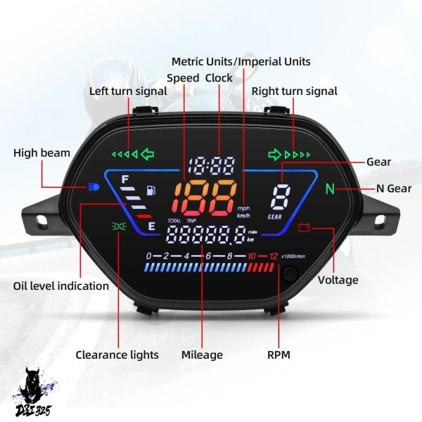 【互換品】 汎 バイクスピードメーター デジタルバイク バイク スピードメーター クラシック1 cx...