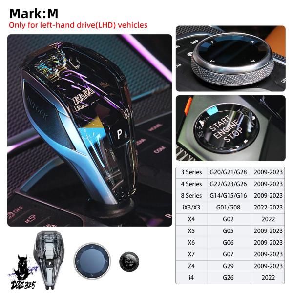 【互換品】 BMW クリスタルギアノブハンドル 左ハンドル x5シリーズ g05 x6 g06 x7...