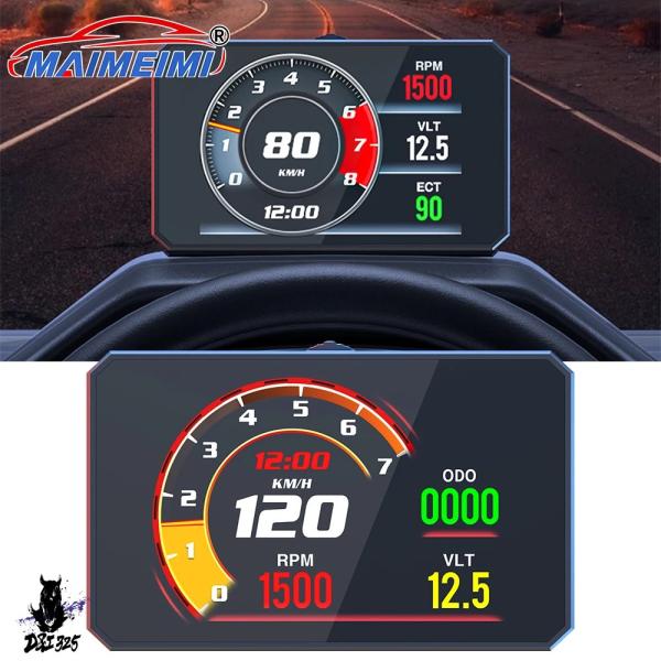 【互換品】 P16 OBD2ヘッドアップディスプレイ（油温 空燃比 燃費 走行距離計 タービン圧力 ...