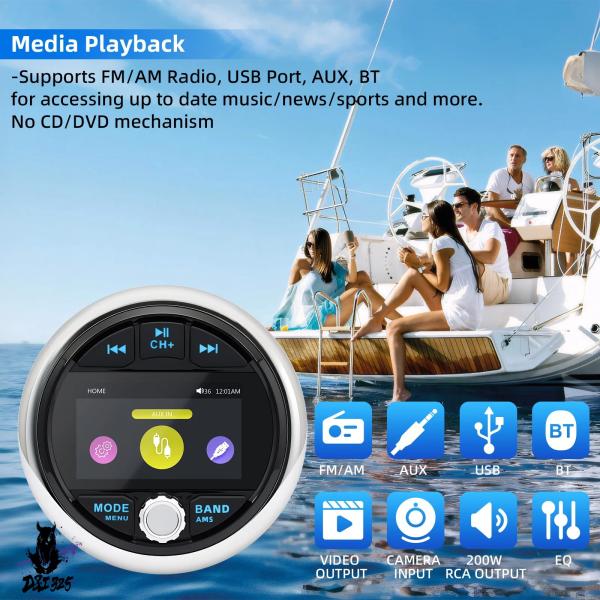 【互換品】 MP5ラジオプレーヤー Bluetooth対応 FM AM RDSオーディオ ボートラジ...