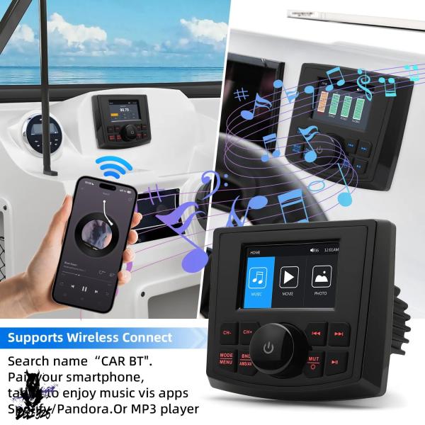 【互換品】 デジタルメディアオーディオプレーヤー 防水IPX5 AUX Bluetooth対応 FM...