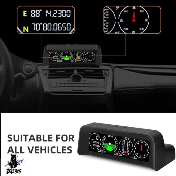 【互換品】 インテリジェントスピードメーター 傾斜計 スロープメーター 多機能 オフロードアクセサリ...