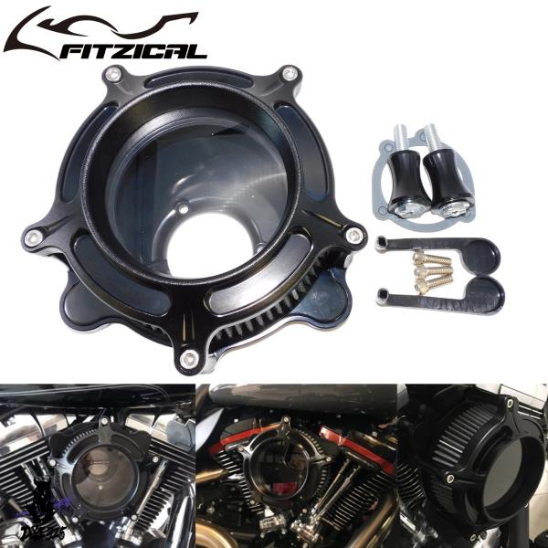 【互換品】 バイク アルミニウムエナー インテークフィルターキット ハーレーダイナファットボブ fx...