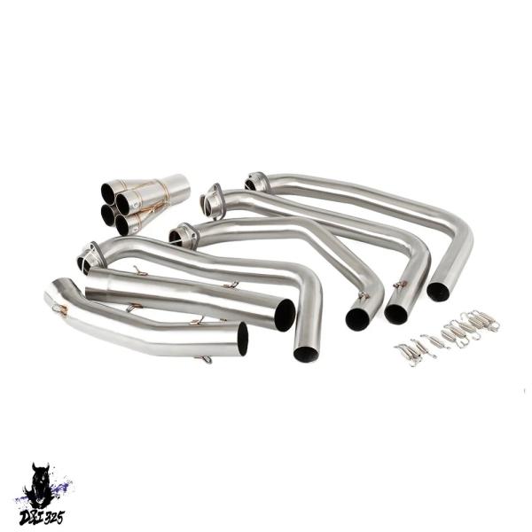 【互換品】 バイク バイク エキゾーストサイレンサー ヘッダーリンクパイプ スリップオン カワサキZ...