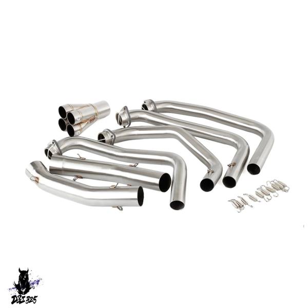 【互換品】 カワサキ ZX7R P1-P7 1996-2003 バイクマフラーリンクパイプエスケープ...