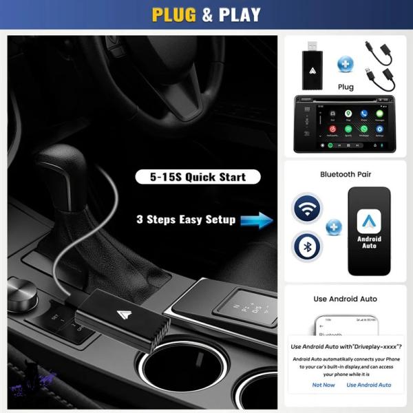 【互換品】 した Android Auto ワイヤレス アダプター Android Auto ドング...