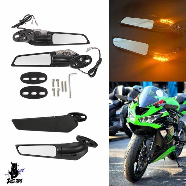 【互換品】 バイク バイク バックミラー カワサキ ヤマハ r15v3 r3 r1 r125 yzf...