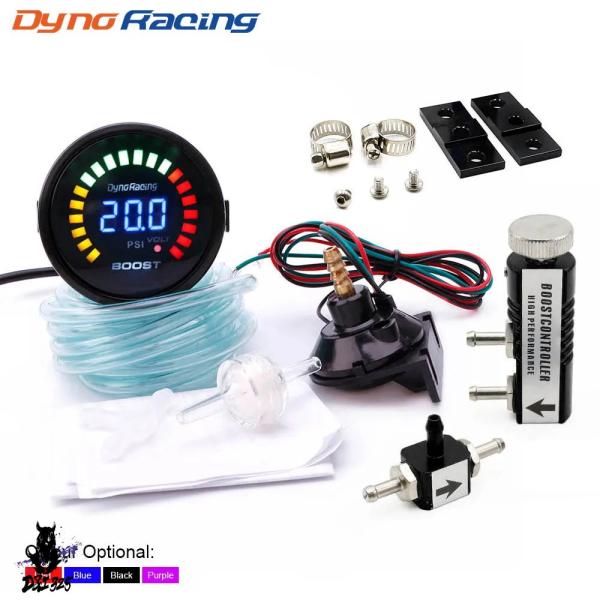 【互換品】 Dynoracing 2インチ52mm 車デジタル 20 LED ターボブーストゲージ-...