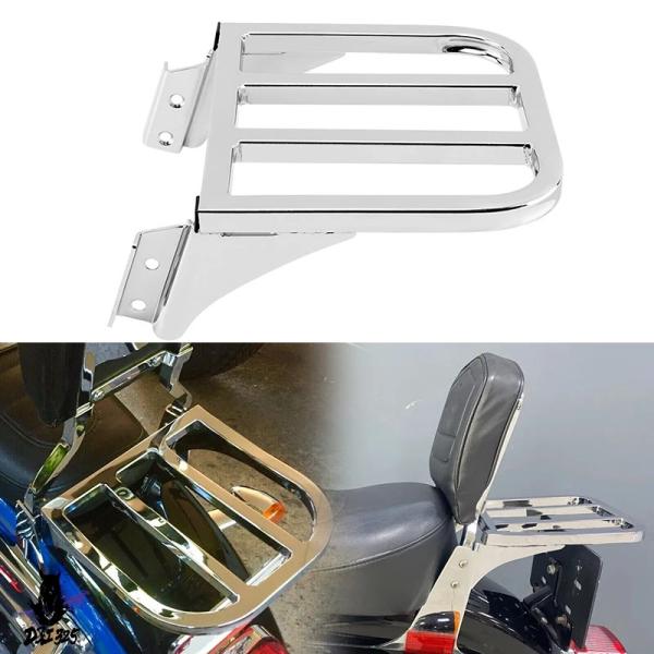 【並行輸入品】 バイククロームリアキャリアキャリアソロシートパーツハーレースポーツスター XL 88...