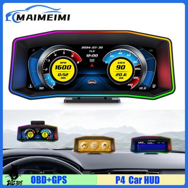 【並行輸入品】 車 P4OBDヘッドアップディスプレイ ヘッドアップ GPS スピードメーター rp...