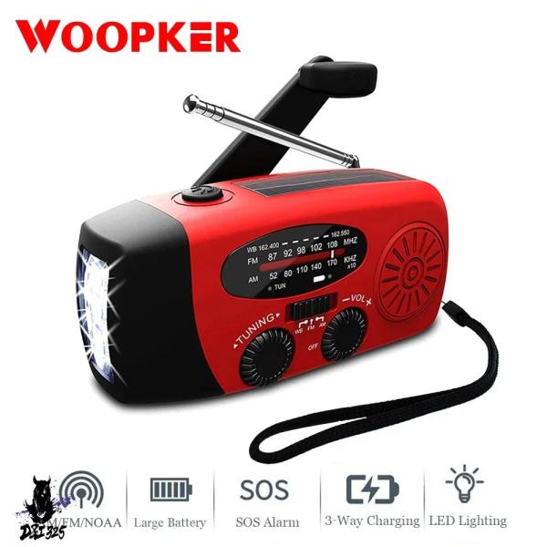 【並行輸入品】 ミニソーラーラジオ AM FM NOAA 天気 ダイナモ LED懐中電灯 多機能ハン...
