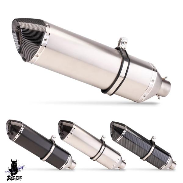 【互換品】 汎用 バイクカーボンエキゾーストサイレンサー 570mm 570mm z400 zx10...