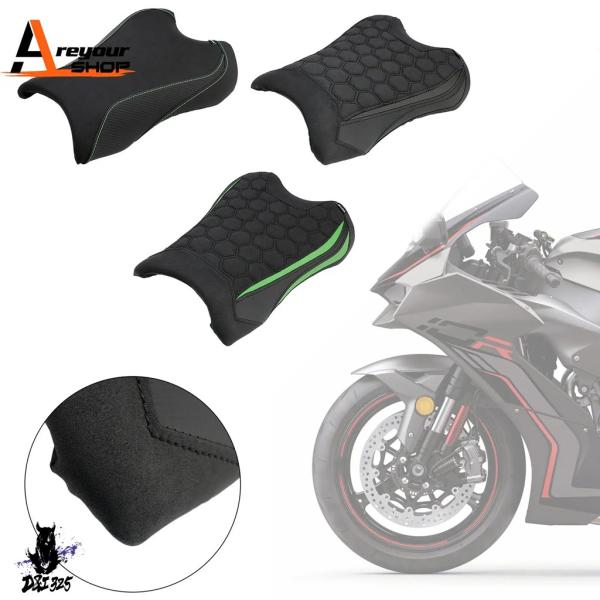 【互換品】 フロントドライバーレイダーシートピリオンサドルグリーン Kawasaki Zx-10R/...