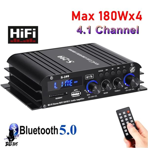 【互換品】 オーディオアンプ S-299 チャンネル 4.1 デジタルアンプ Bluetooth 5...