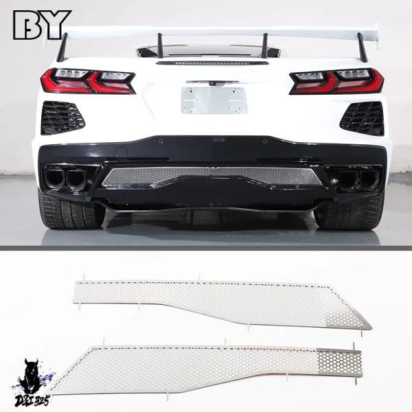 【互換品】 スステンレス リアバンパーグリルガードシボレーコルベット C8 Z51 2020-202...