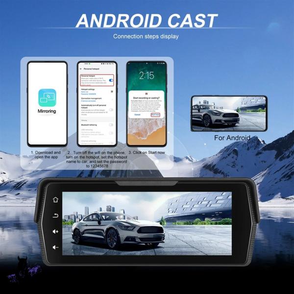 【互換品】 # 08G自動車パーツ＆アクセサリー ナビゲーション6.8インチバイクモニターCarpl...