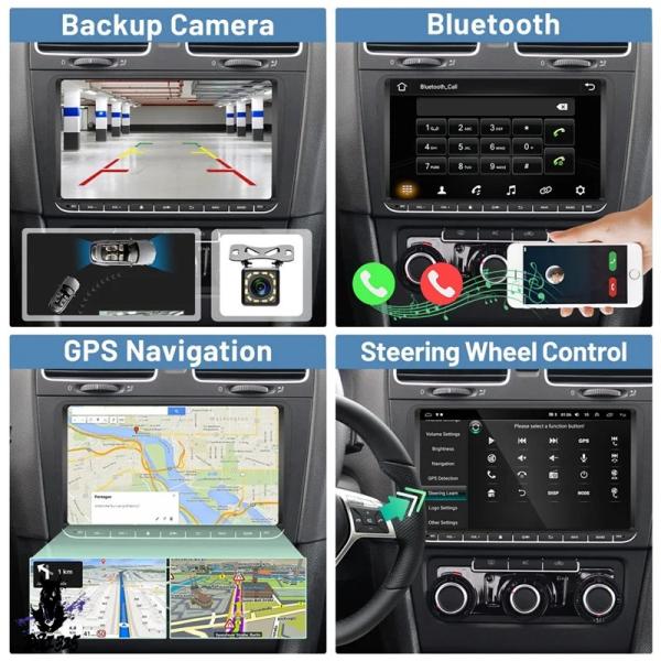 互換品  A80X-Android マルチメディアプレーヤー 2Din 9 インチカーラジオ VW ...