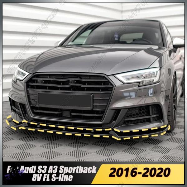 互換品  マクストンスタイル カー ロアフロントバンパースポイラー チンリップ スプリッター ディフ...