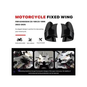互換品  カワサキ ZX-10R ZX-10RR 2022-2025 バイクフロント空力翼固定翼スポ...