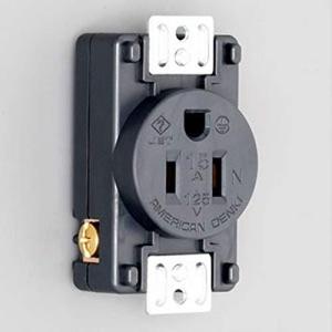 アメリカン電機 平刃形パネル用コンセント 7110GNP